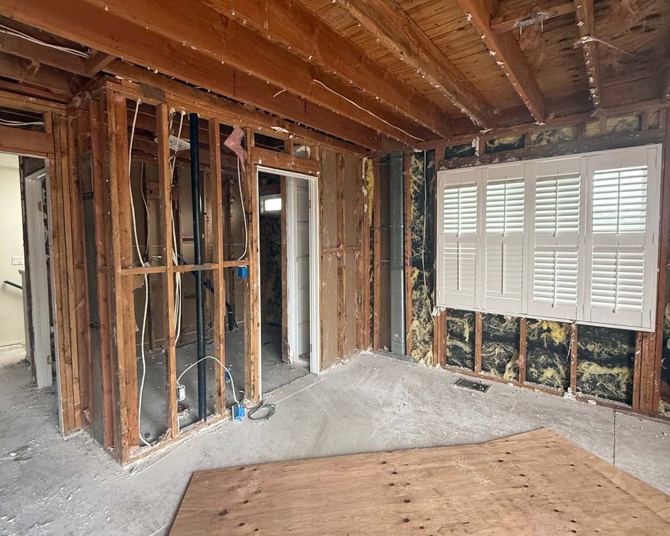 Construction process of a Home remodel in Mission Hills by Honeycomb Design and Build in San Diego