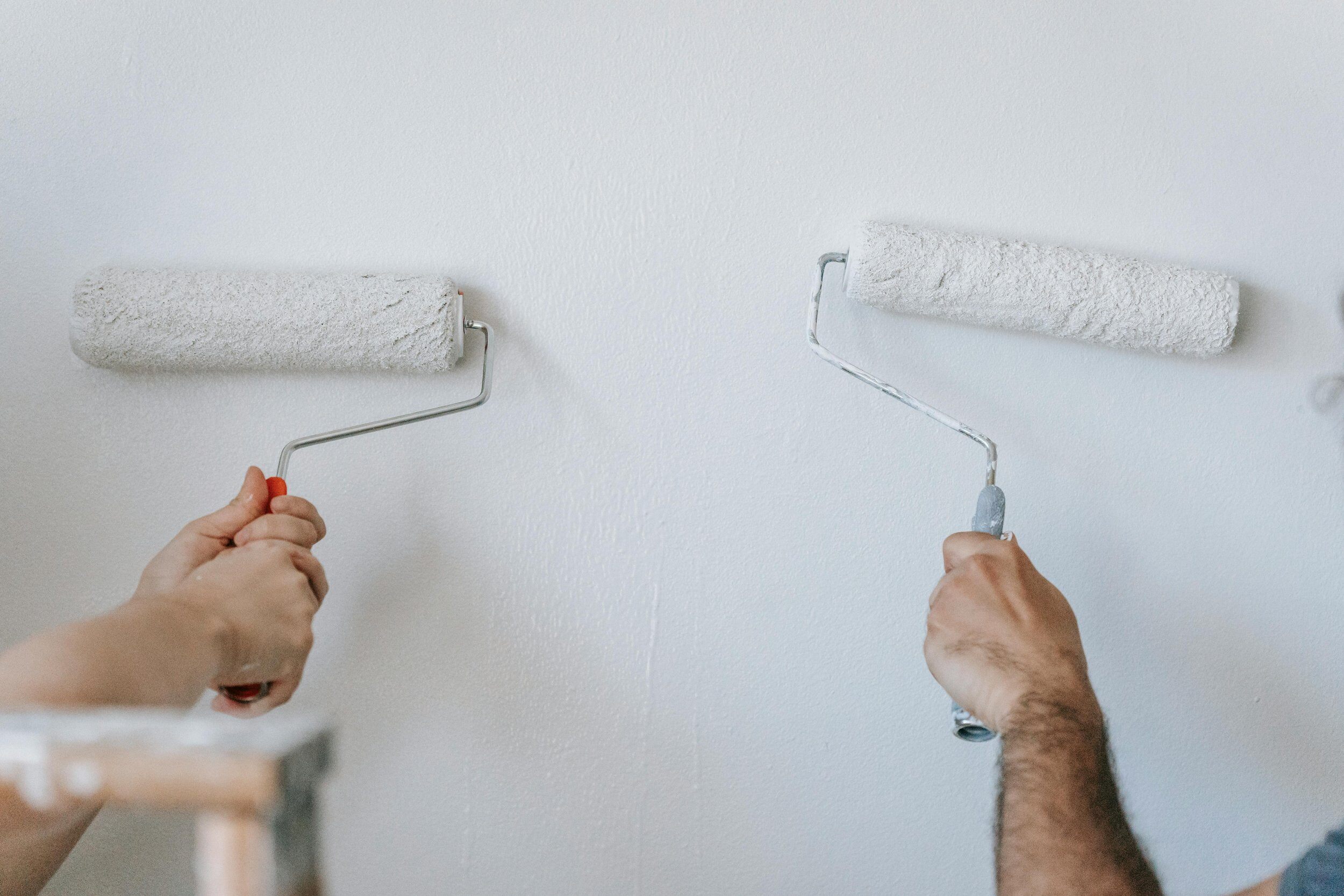 Painting wall for home remodel by Blue Bird