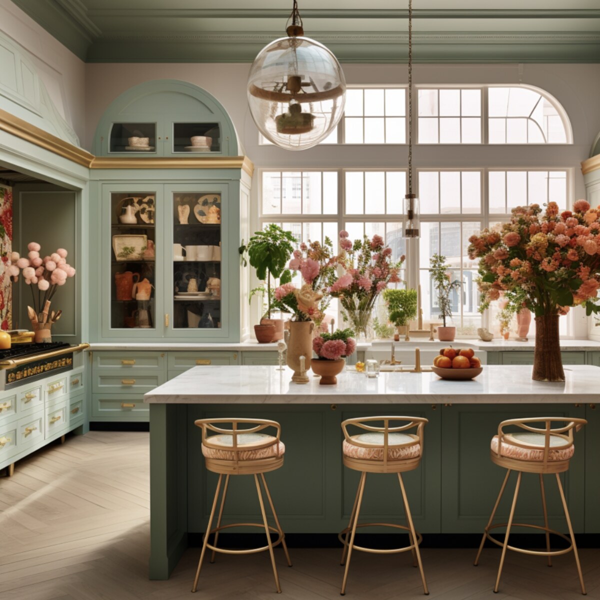 green_floral_kitchen